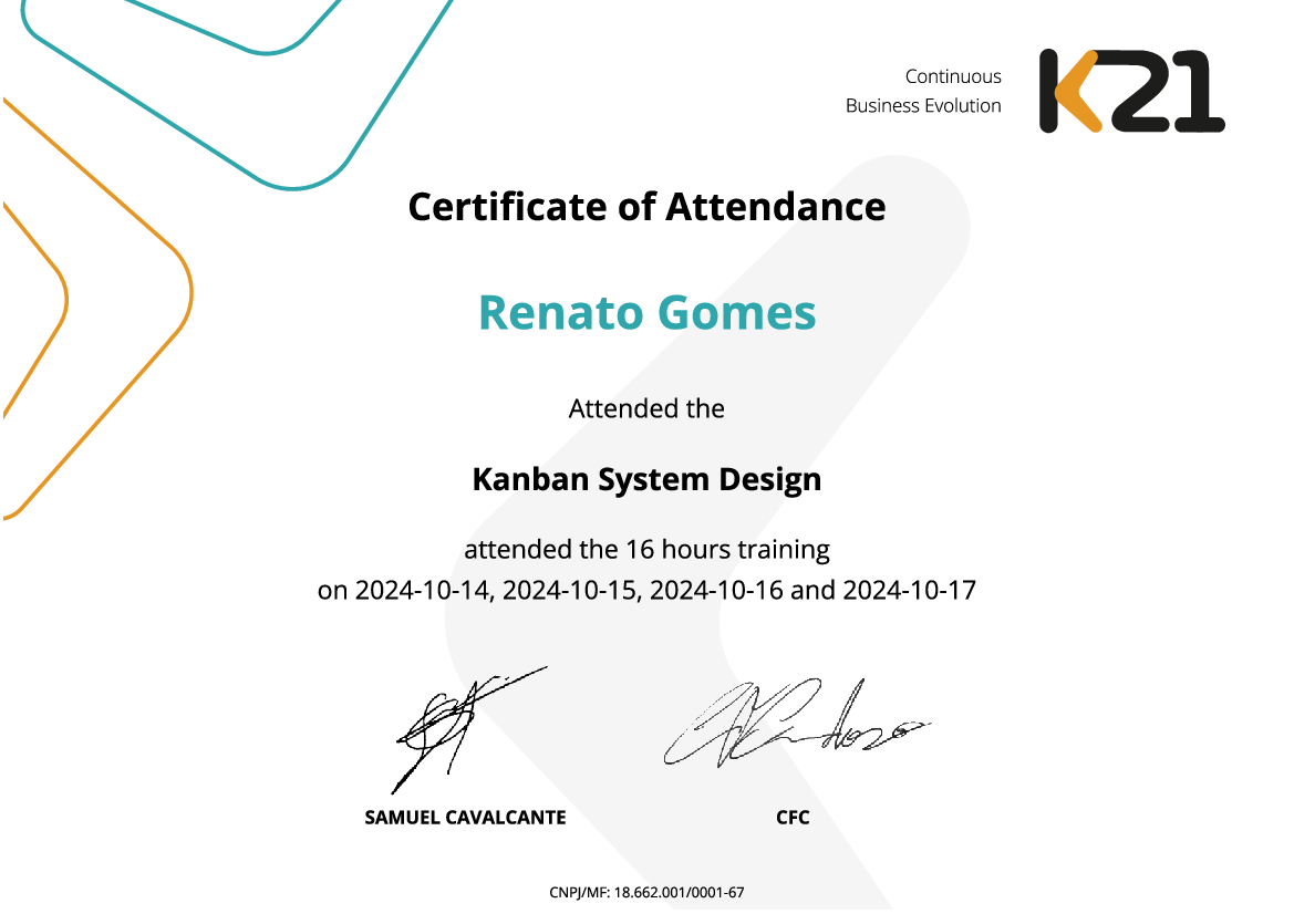Certificado K21